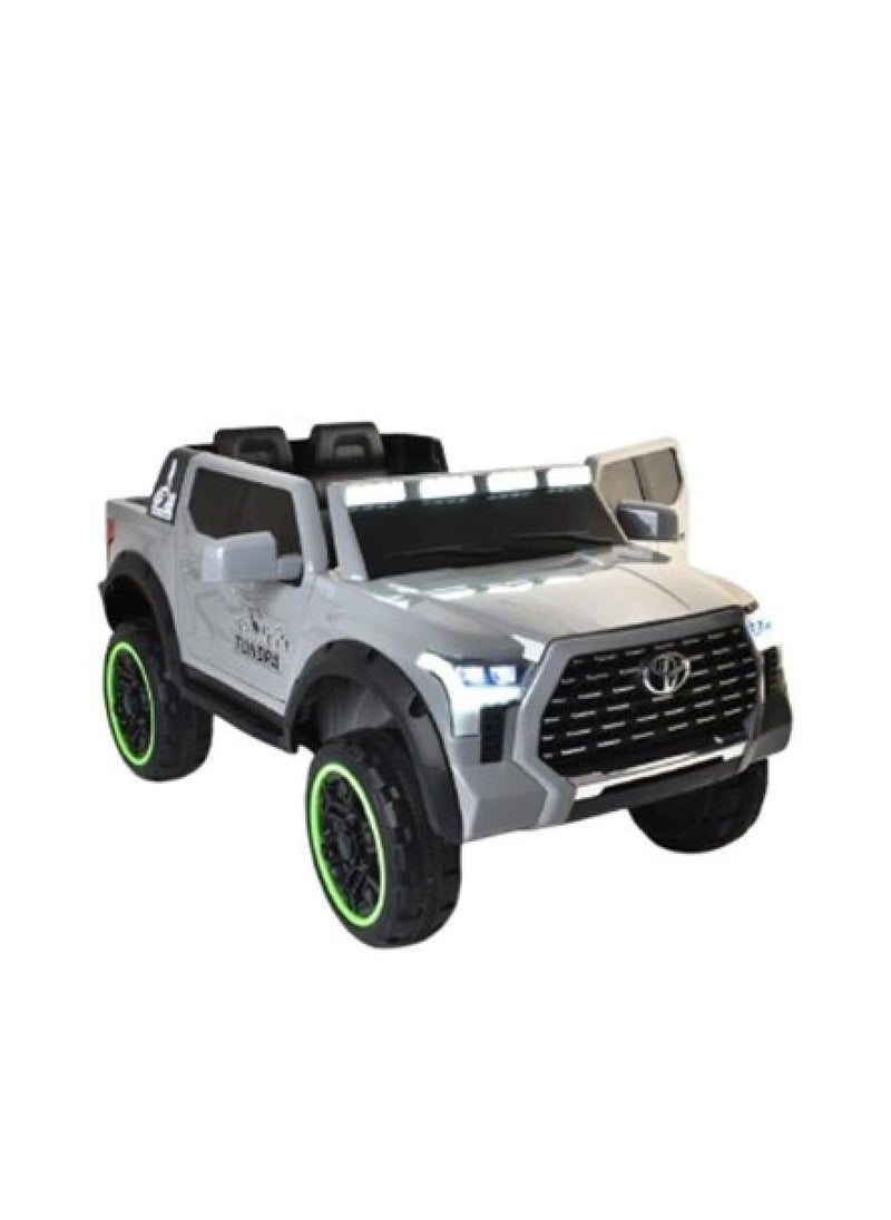 Cute ninos 2-motor electric kids car, 12V battery, with open doors and stunning lighting, vibrator mode, USB/Aux music, remote control  - Image 1