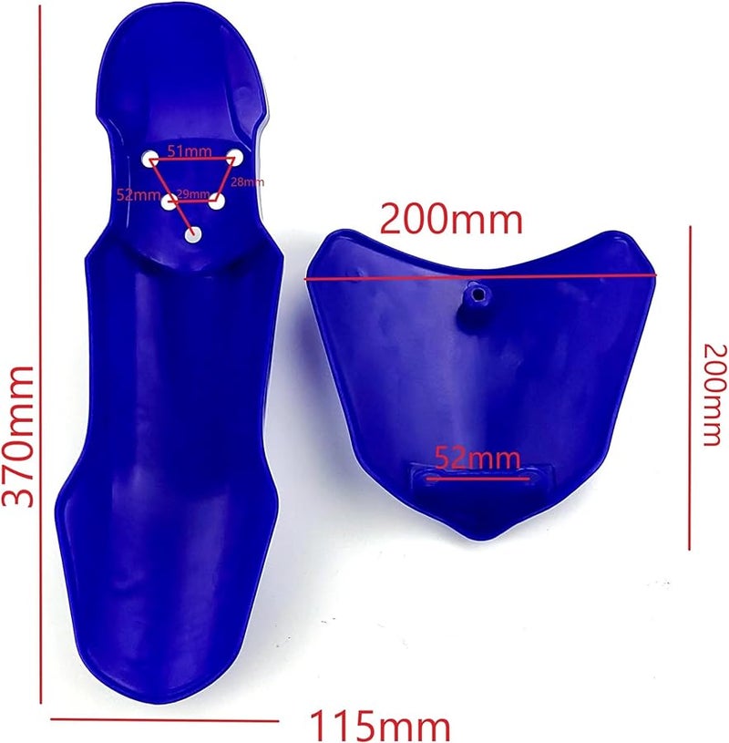 Blue Fender Front Number Plate Mudguard Cover For Honda CRF50 CRF 50 Motorcycle - Image 3