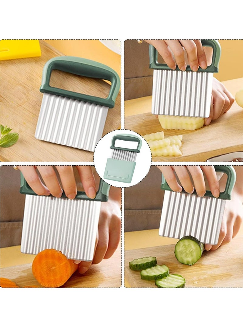 Loquat Multifunctional Stainless Steel Crinkle Cutter - Wavy Chopper for Fruits  French Fries - Image 5