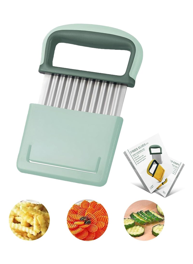 Loquat Multifunctional Stainless Steel Crinkle Cutter - Wavy Chopper for Fruits  French Fries - Image 1