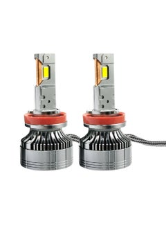 100Miles 100 Miles H11 LED Car Headlight - 75W High Power 12000LM 6500K with Cooling Fan System  - Image 2