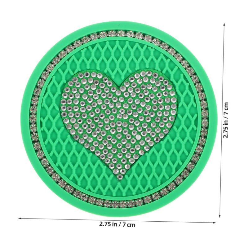 Rhinestone Non Slip Car Coaster Set Of 2 Cup Holder Inserts For Women Auto Accessories - Image 4