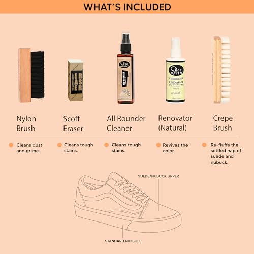 Shoe mistri مجموعة تنظيف سويدي بريميوم من شو ميستري | عبوة منظف ومجدد للسويدي-النوباك، فرشاة ناعمة، فرشاة مطاطية من الكريب للسويدي، وممحاة للسويدي | مناسبة لتنظيف أحذية السويدي والنوباك - Image 5
