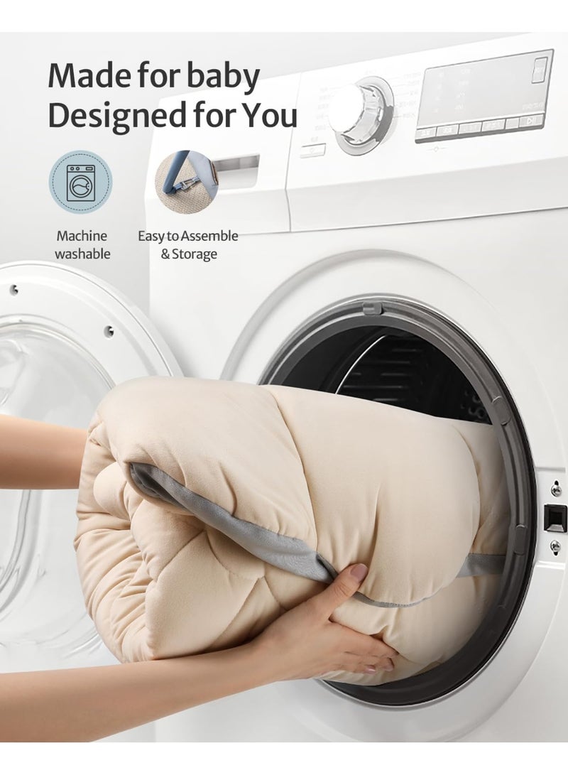 ASIV Baby Play Gym Mat - 40.55 x 37.8 Inches, Soft Material, Includes 6 Detachable Toys, Suitable for Sensory and Motor Skill Development, Ocean-Themed Activity Mat - Image 5