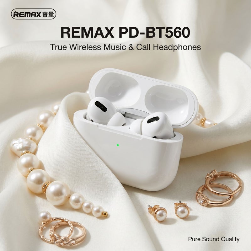 ريماكس سماعات REMAX PD-BT560 اللاسلكية بلوتوث 5.4 - مقاومة للماء IPX4، صوت ستيريو عالي الدقة، عمر بطارية طويل - Image 3