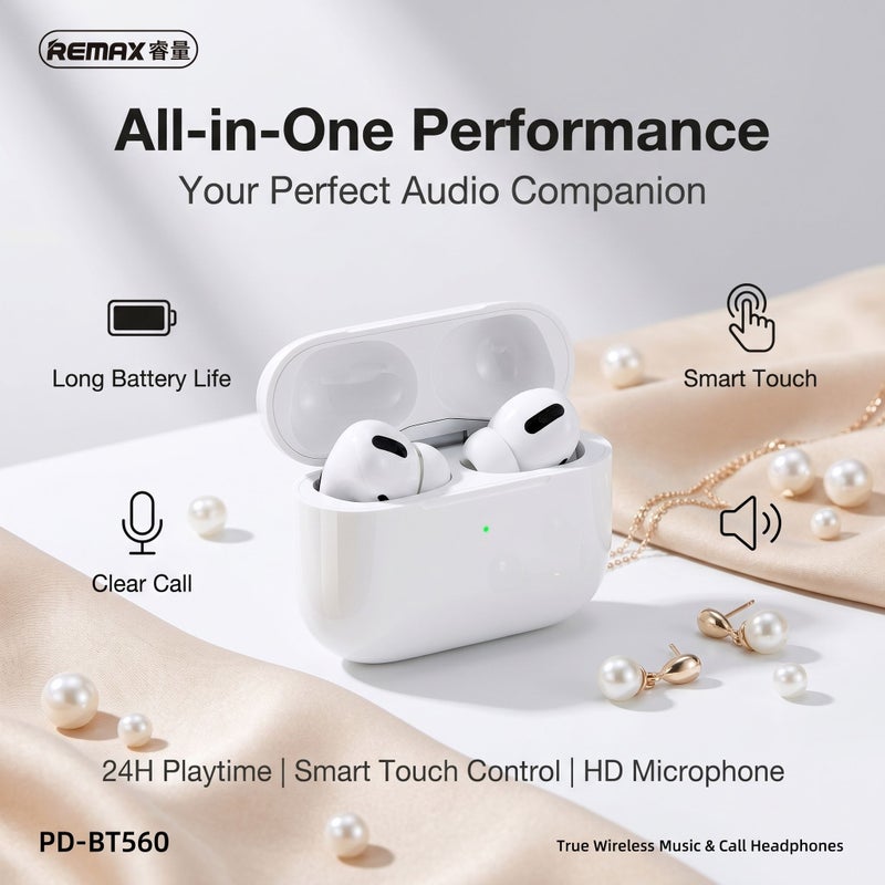ريماكس سماعات REMAX PD-BT560 اللاسلكية بلوتوث 5.4 - مقاومة للماء IPX4، صوت ستيريو عالي الدقة، عمر بطارية طويل - Image 5