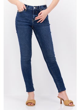 Women Skinny Fit Washed Stretchable Jeans, Navy