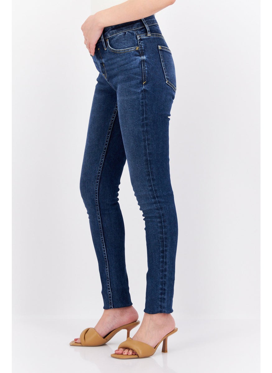 ESPRIT - Women Skinny Fit Washed Stretchable Jeans, Navy - Image 1