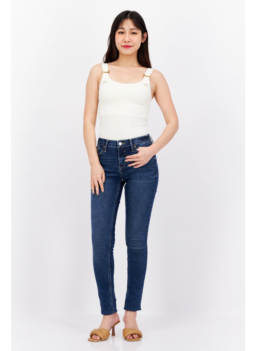 ESPRIT - Women Skinny Fit Washed Stretchable Jeans, Navy - Image 1