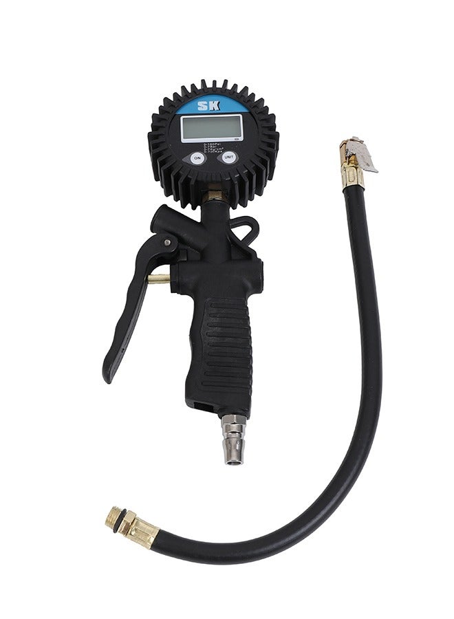 LAWAZIM Digital Tire Inflator - 100 PSI Digital Pressure Gauge, Quick Connect Fitting, Clip-on Air Chuck, 4 Pressure Units - Inflates Tires for Cars, Bicycles, and Sports Equipment - Image 2