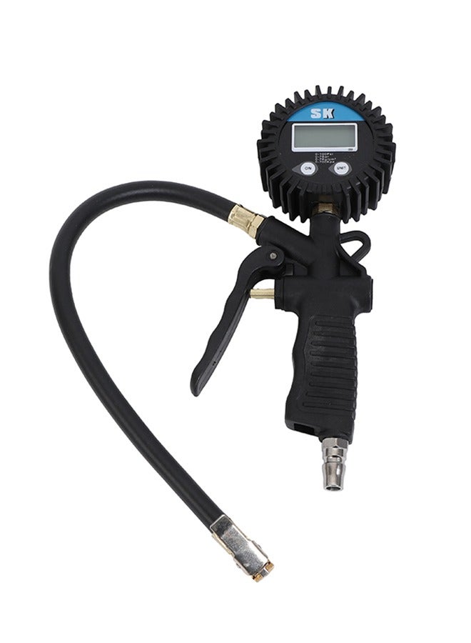 LAWAZIM Digital Tire Inflator - 100 PSI Digital Pressure Gauge, Quick Connect Fitting, Clip-on Air Chuck, 4 Pressure Units - Inflates Tires for Cars, Bicycles, and Sports Equipment - Image 3