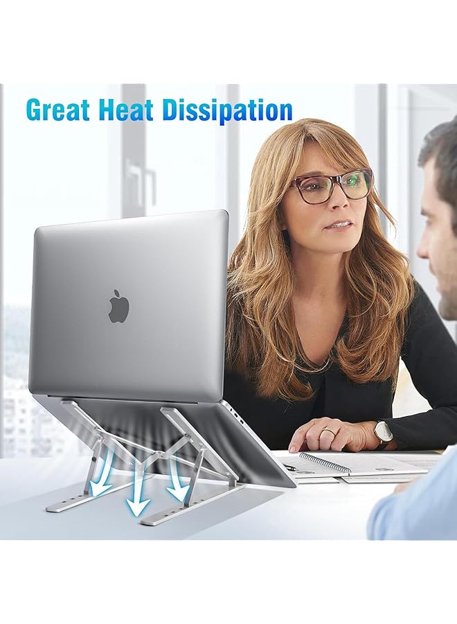إيروريكس حامل كمبيوتر محمول للمكتب قابل للطي محمول من مادة ABS + سيليكون مع تبريد قابل للتنفس لجهاز Mac Pro Air Lenovo Dell Hp Laptop Tablet - Image 4