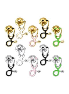 HS Stethoscope Brooch Pins, Doctor Nurse Stethoscope Enamel Lapel Pin, Which Suitable For Medical Students Clothing Bags Women Men Children As A Gift 10PCS  - Image 1