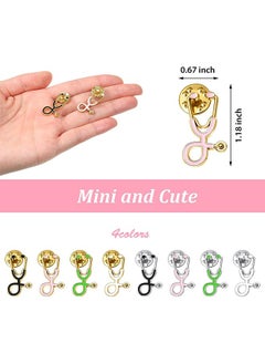 HS Stethoscope Brooch Pins, Doctor Nurse Stethoscope Enamel Lapel Pin, Which Suitable For Medical Students Clothing Bags Women Men Children As A Gift 10PCS  - Image 2