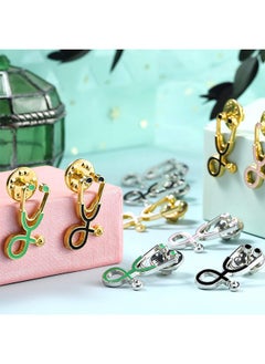 HS Stethoscope Brooch Pins, Doctor Nurse Stethoscope Enamel Lapel Pin, Which Suitable For Medical Students Clothing Bags Women Men Children As A Gift 10PCS  - Image 3