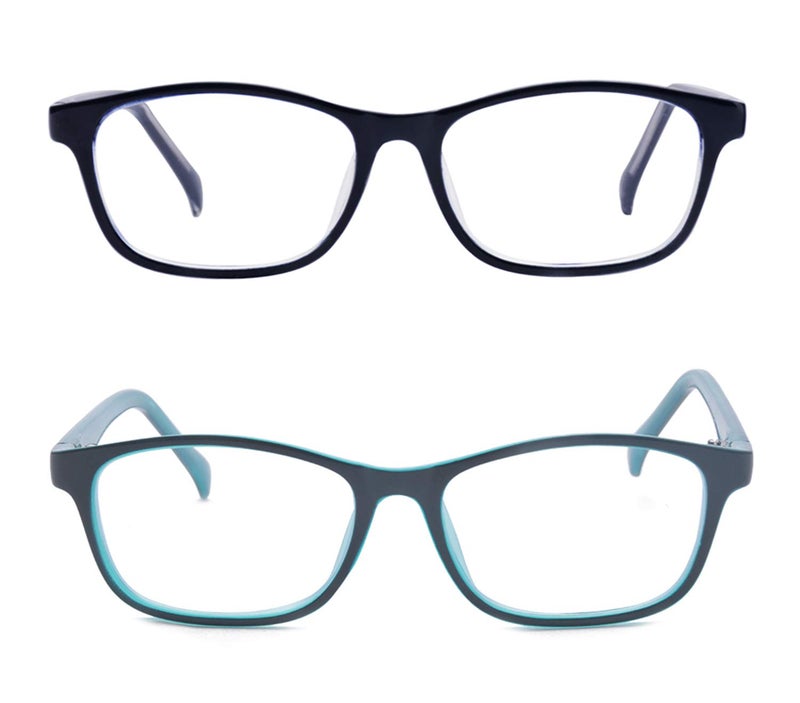 Outray Kids Anti Blue Light Glasses Classic Rectangle Eyewear Anti Harmful Blue Light/UV400 | Anti Glare (Set Blue+Black, 47) - Image 2
