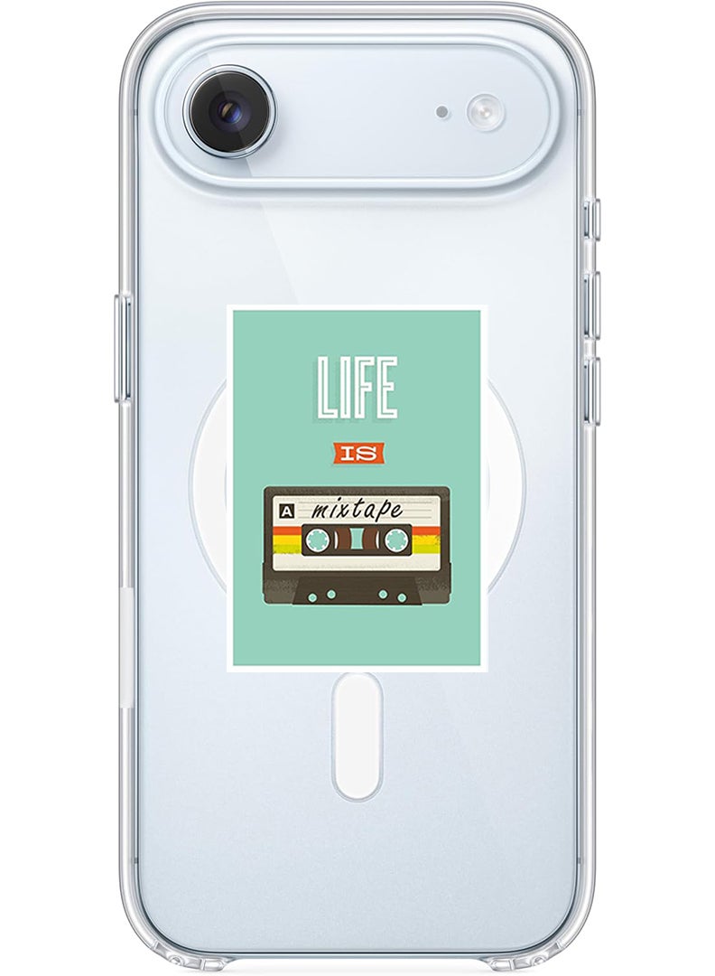 Theodor Magnetic Case for Apple iPhone 17 Air Compatible with MagSafe Wireless Charging, Shockproof Phone Bumper Cover - Life is a Mixtape - Image 1