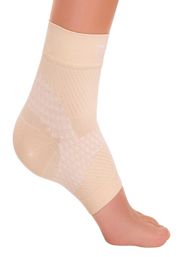 Zensah Plantar Fasciitis Compression Foot Sleeve Plantar Fasciitis Sock, Beige, Medium - Image 1