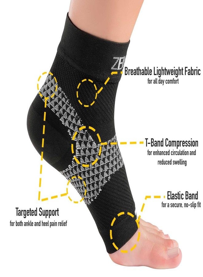 Zensah Plantar Fasciitis Compression Foot Sleeve Plantar Fasciitis Sock, Beige, Medium - Image 2