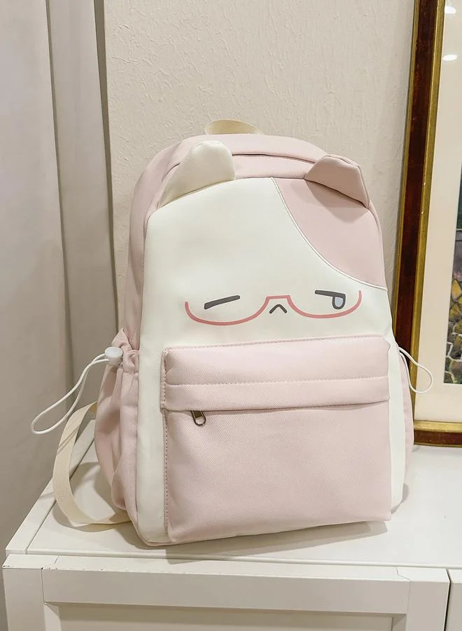 Take Two Pink Cat Ear Nylon Casual Backpack