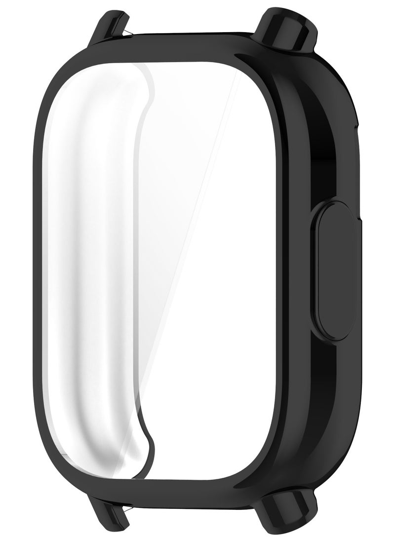 Generic - Xiaomi Redmi Watch 5 Active Smart Watch Replacement Protective Cover, All Inclusive Plating Protective Frame,TPU + Tempered Glass Protector Case for Redmi Watch 5 Active (Black) - Image 1