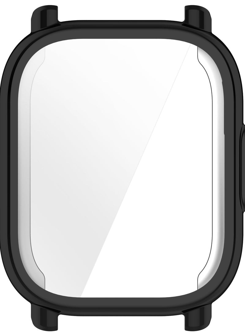 Generic - Xiaomi Redmi Watch 5 Active Smart Watch Replacement Protective Cover, All Inclusive Plating Protective Frame,TPU + Tempered Glass Protector Case for Redmi Watch 5 Active (Black) - Image 1