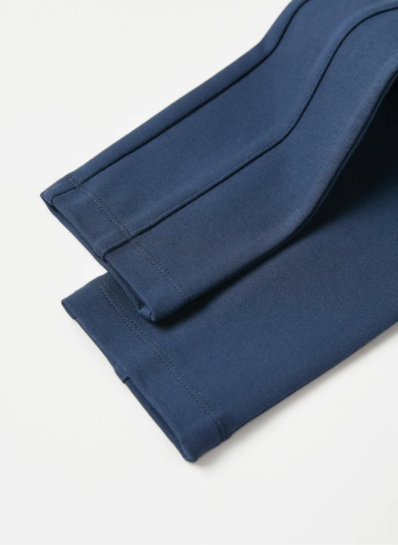 زيبي Zippy Leggings With Creases For Girls Dark Blue
