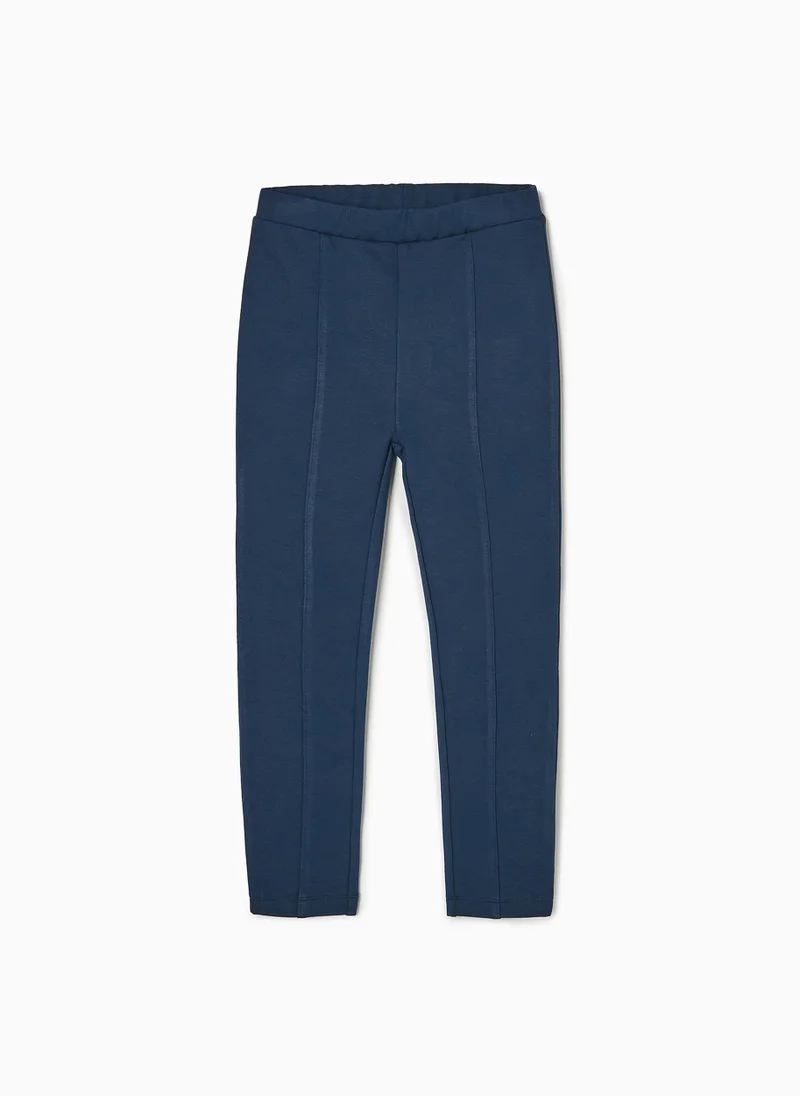 زيبي Zippy Leggings With Creases For Girls Dark Blue
