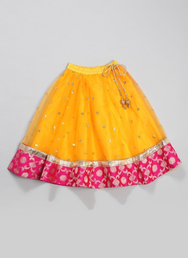 Saka Designs طقم ليهينغا تشولي للفتيات مع دوباتا - Image 4