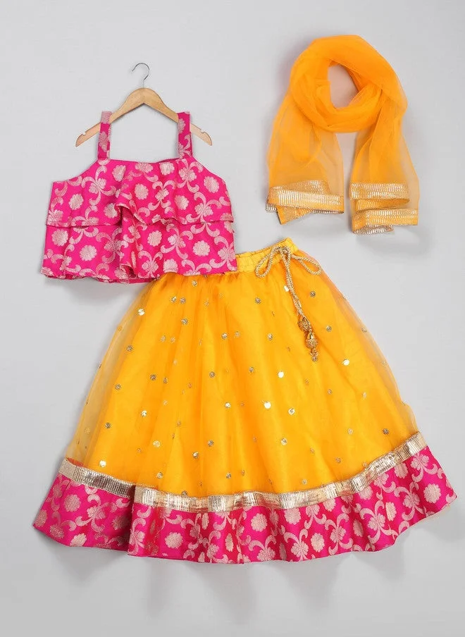 Saka Designs Lehenga Choli Set for Girls with Dupatta