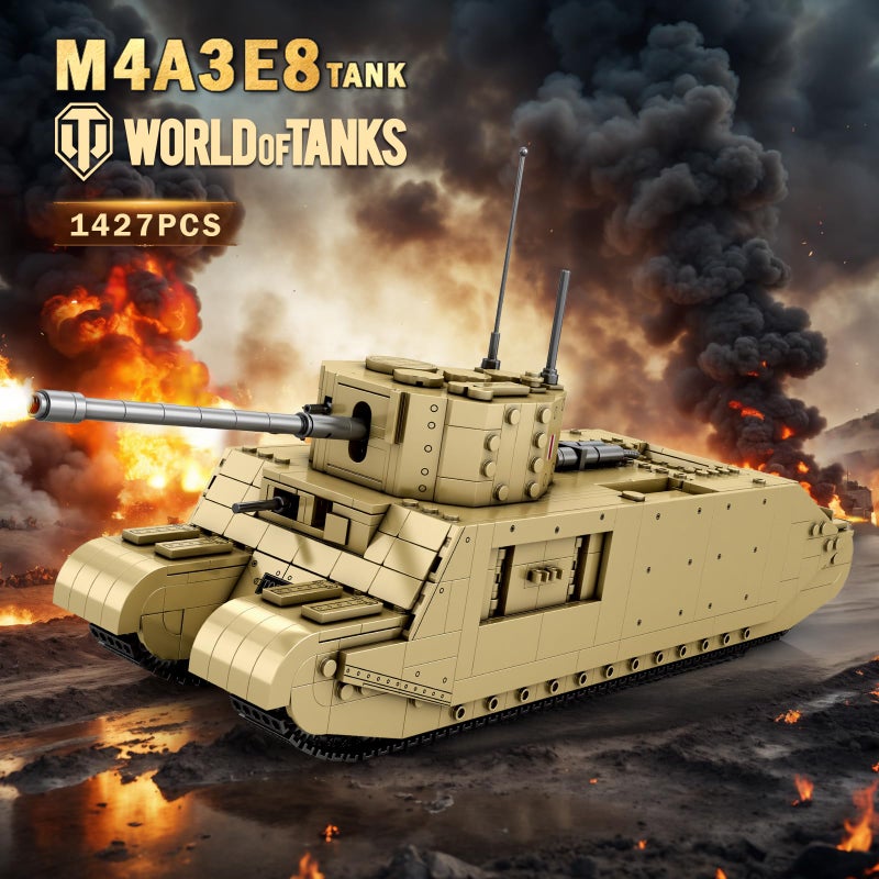 Reobrix مجموعة بناء الدبابات reobrix TOG2 WW2 الدبابات المسلحة البريطانية العسكرية مجموعة مكعبات بناء للجماهير العسكرية 77032 عالم الدبابات منتج مرخص دبابة MOC نموذج لعبة هدية للبالغين والمراهقين (1427 قطعة) - Image 2