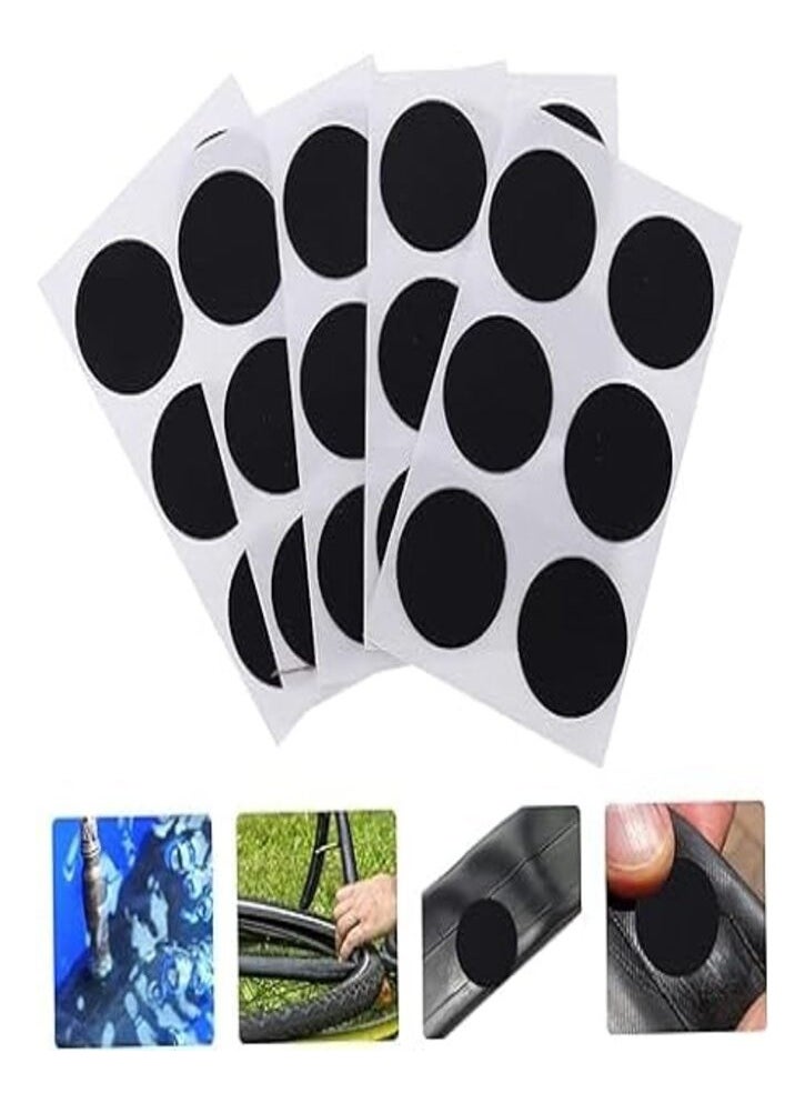 Generic - 48Pcs Black Bike Tire Patch Kit 32mm,Glueless Bike Repair Patch, Round Bicycle Tube Patches,Bike Inner Tube Repair Kit,Bike Patch Kit for Road and Mountain Bikes Tire Repair Kits Tires and Tubes - Image 1