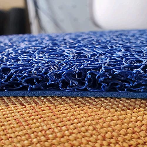 ATOOTFUSION Non-Slip Cushion Noodle Mat for Home Entrance | Heavy Duty Main Door Mat with Rubber Back, PVC Floor Mat | Paydan | Foot Mat for Balcony Dirt Traper Bathroom Area Rug (4x3 Feet, Blue) - Image 4