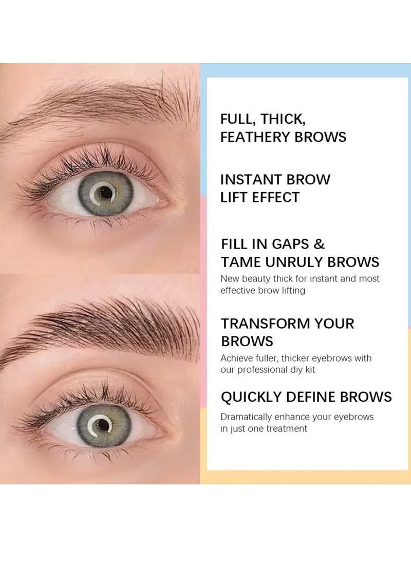 lakerain - Brow Lamination Kit Professional Instant Brow Lift Effect DIY Brow Lamination Eyebrow Lift Kit with Primer Perm Setting Nourishing Lotion with Mascara and Applicator for Eyebrow Lifting - Image 1