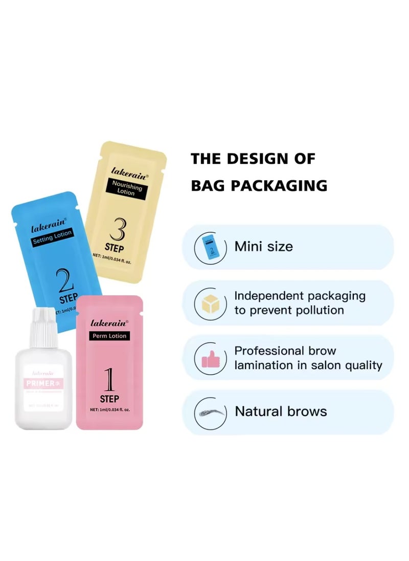 lakerain - Brow Lamination Kit Professional Instant Brow Lift Effect DIY Brow Lamination Eyebrow Lift Kit with Primer Perm Setting Nourishing Lotion with Mascara and Applicator for Eyebrow Lifting - Image 1