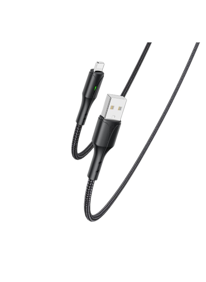 Yesido - CA98 Fast Charger USB To Lightning Data Cable For iPhone Sync Charger Cord 20W PD Charging Cable Black - Image 1