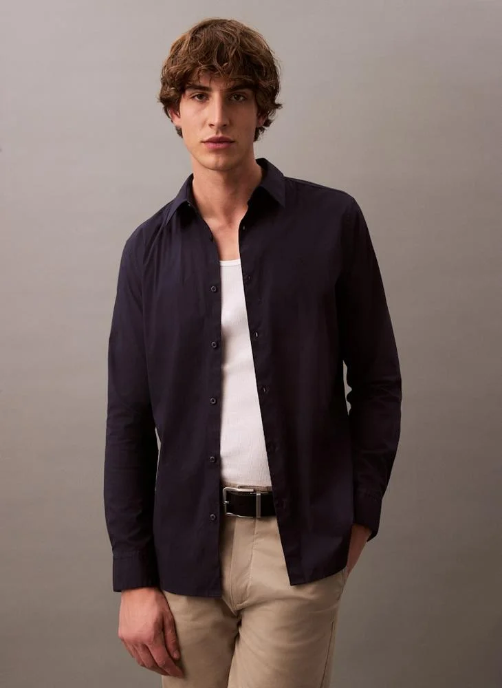 كالفن كلاين Slim Stretch Long Sleeve Shirt