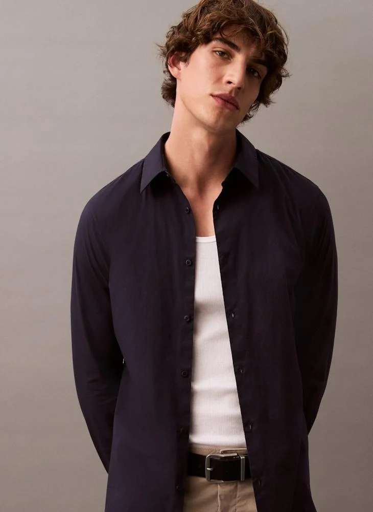 CALVIN KLEIN Slim Stretch Long Sleeve Shirt