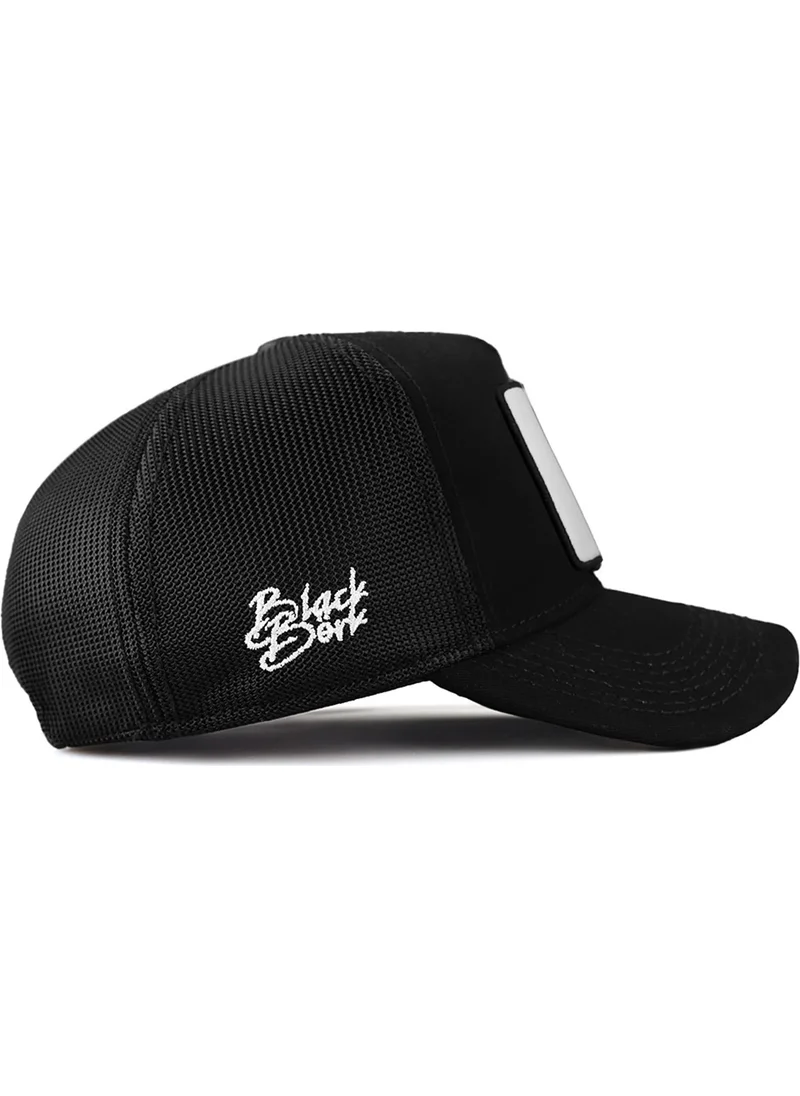 Black Börk BlackBörk V1 Trucker Number 7 - Black Hat (Cap) with 4 Code Logo