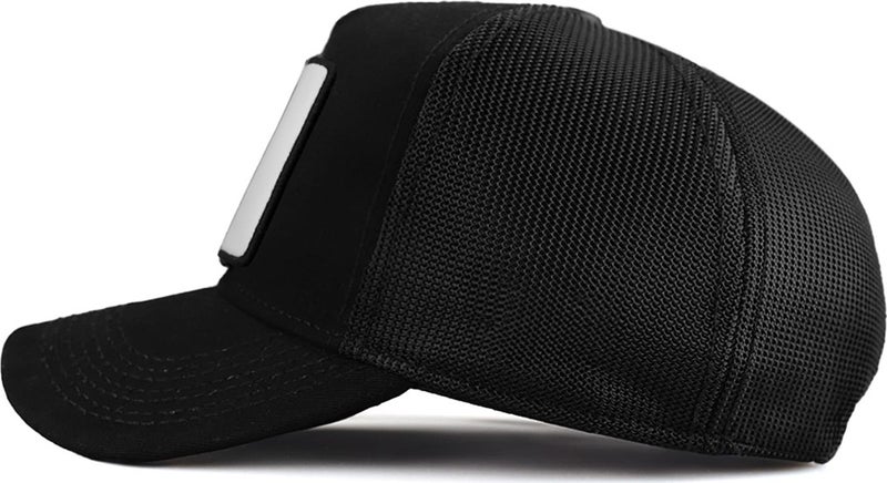 Black Börk BlackBörk V1 Trucker Number 7 - Black Hat (Cap) with 4 Code Logo  - Image 5