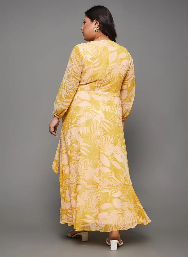 مس تشايس Miss Chase Plus Size Floral Print Midi Dress