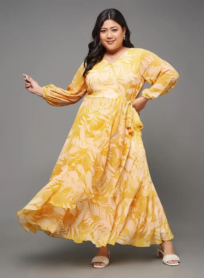 Miss Chase Miss Chase Plus Size Floral Print Midi Dress