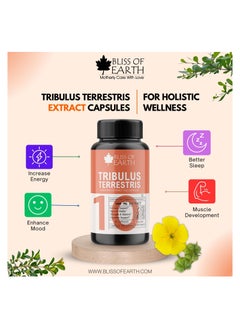 BLISS OF EARTH Bliss of Earth Tribulus Terrestris Extract Supplement For Men & Women, 500mg High Potency Gokshura Root Extract 60 Veg Capsules For Energy, Stamina & Muscle Growth  - Image 5