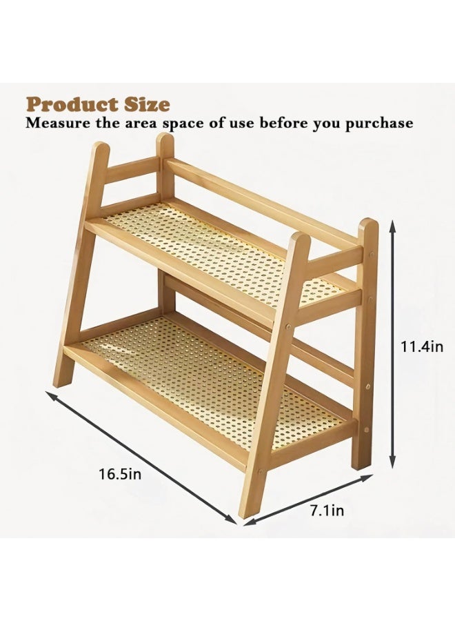 كيتشينو منظم محطة القهوة بمظهر الخوص من كيتشينو، حامل اكواب من الخيزران، رف منضدة المطبخ لملحقات بار الشاي والقهوة، حامل ماتشا وعرض الاكواب، رف تخزين التوابل - Image 3