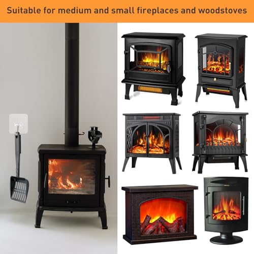 Fantang 13 Inch Hollow Out Fireplace Ash Sifter Metal Black Coal Shovel Heat Resistant Scoop Charcoal Shovel Tools With Self-Adhesive Hook for Wood Stove Indoor Fire Pit - Image 5