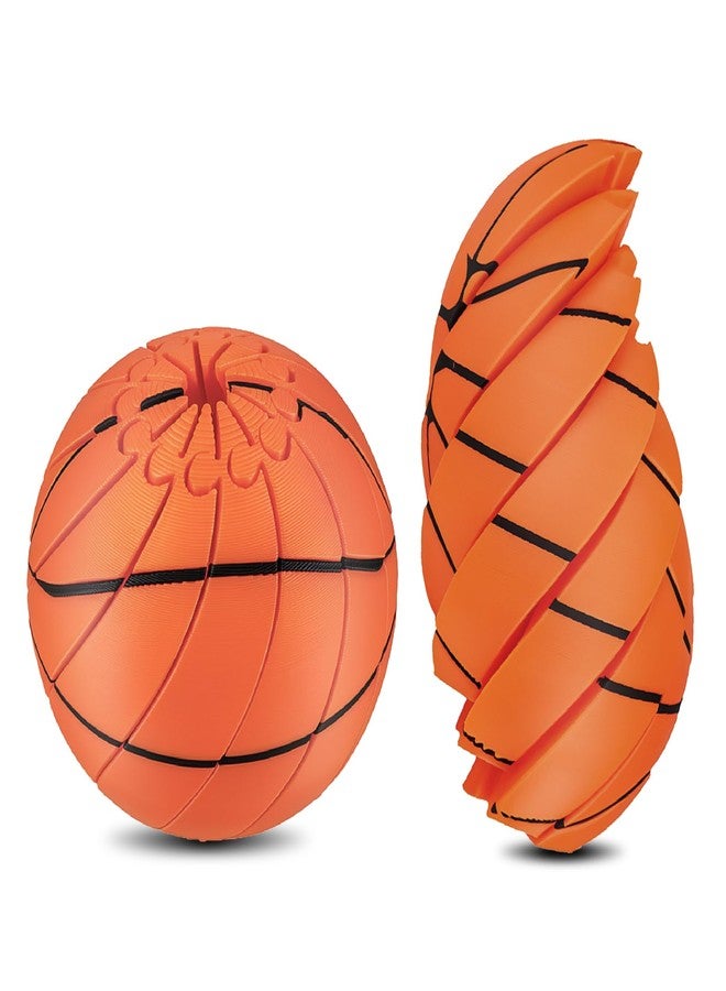 KLIFE Baseball Fidget Ball, 3D Printed Twist and Turn Stress Relief Desk Fidget, Portable Handheld Relieve Anxiety Desk Fidget for Focus, Travel, Office (Basketball) - Image 1