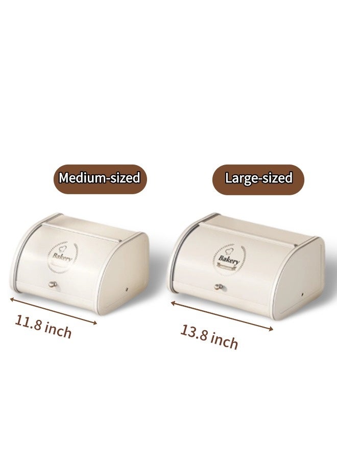 ShebSheb Metal Bread Box for Kitchen Countertop - Stainless Steel Bread Box for Kitchen - Bread Storage Container - Airtight Holder for Homemade Bread - Image 5