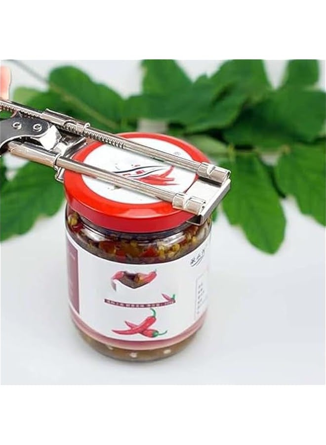 بيوينتي ALMEKAQUZ Adjustable Multifunctional Stainless Steel Can Opener, Jar Gripper Tight Lid Opener Retractable Bottle Opener, Manual Jar Bottle Opener Kitchen Gadgets for Seniors, Weak Hands - Image 4