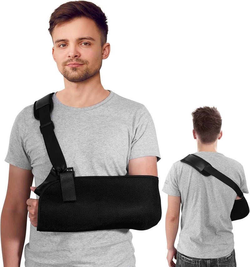 Healifty Arm Sling for Shoulder Injury Lightweight Breathable Shoulder Immobilizer for Men Women Ergonomic Adjustable Rotator Cuff Sling for Broken Dislocated Fracture Strain - Image 1