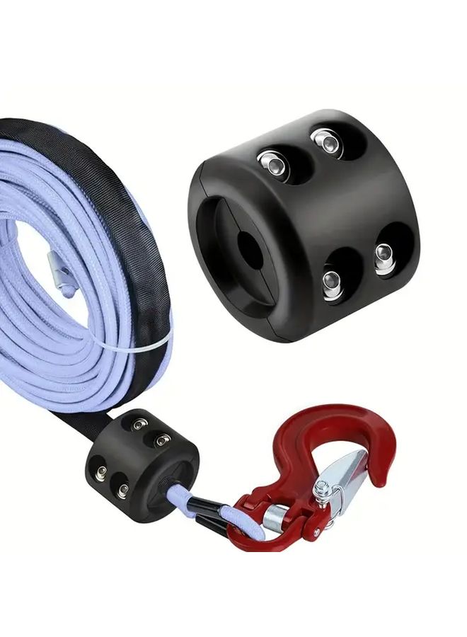 Red Rubber Cable Winch Stoppers For Truck UTV ATV With Quick Release Tool - Image 1